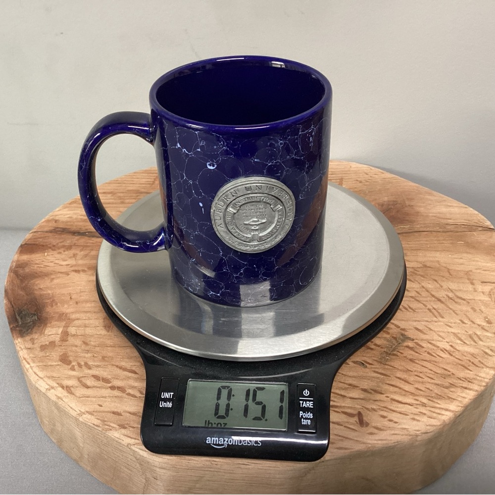 🔵 Auburn University Coffee Tea Beverage Mug Cup - Ceramic Crafted Pewter Seal - Picture 13 of 13